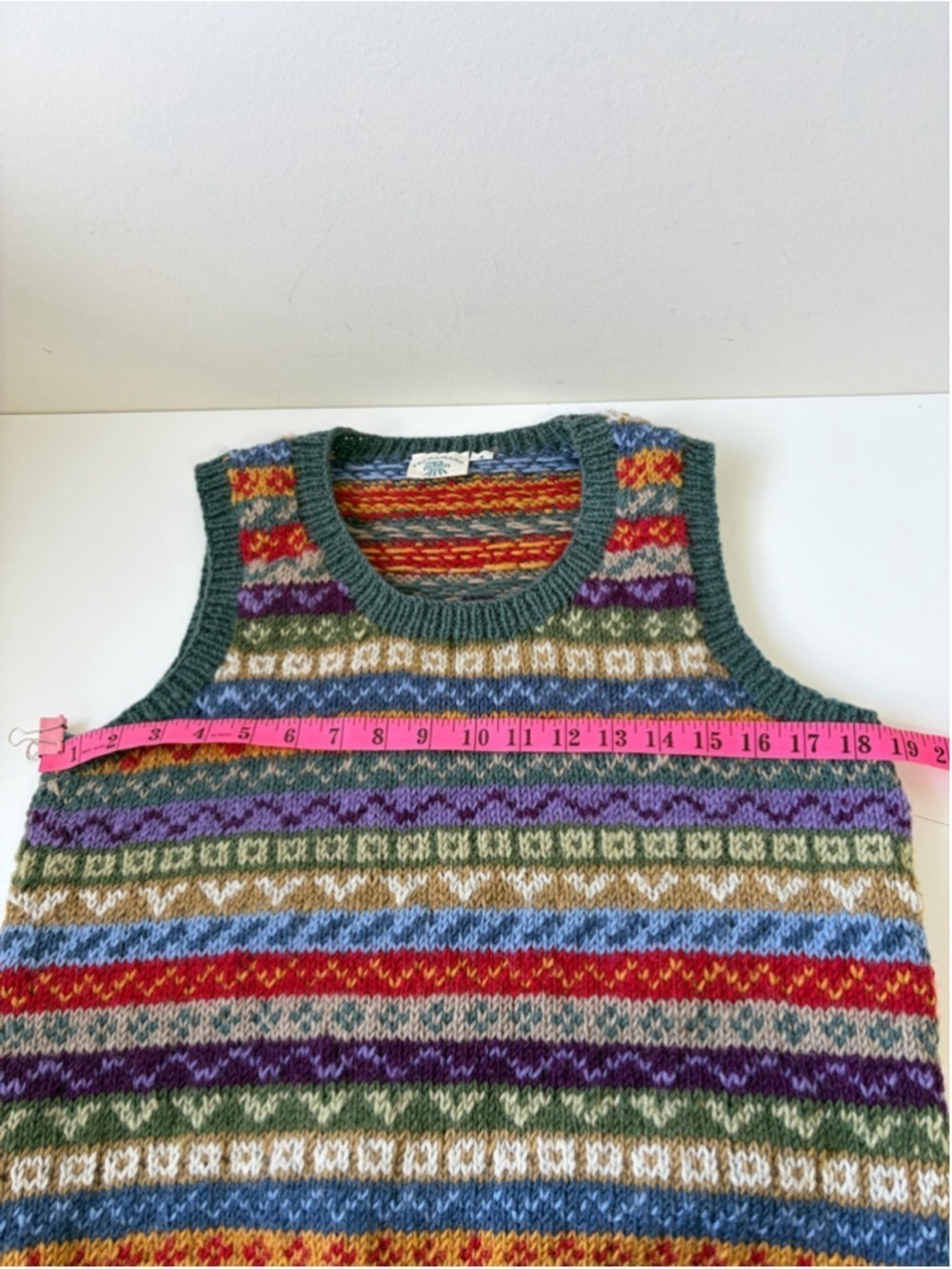 Handmade Pachamama Fair Isle Wool Vest - Picture 9 of 10